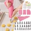 1 Bộ Túi Ống Bánh - Có Vòi Phun Inox Nhiều Mảnh - Phụ Kiện Làm Bánh Gia Đình - Bộ Trang Trí DIY Bánh Sinh Nhật - Có Thể Tái Sử Dụng, Bền Đẹp / Miễn Phí Ship