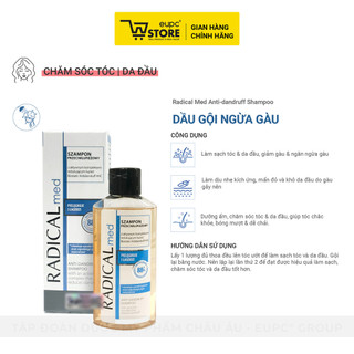 Dầu Gội Giảm Gàu Radical Med 100ml Làm Sạch Tóc & Da Đầu, Giảm Mẩn Đỏ Và Khô Da Do Gàu EUPC STORE
