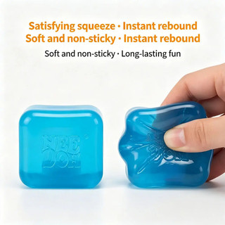 Mini Ice Cube Shape Maltose Squishy 4 Gói Di Động Bóp Fidget Cho Du Lịch Văn Phòng Giảm Căng Thẳng Trên Đường Đi