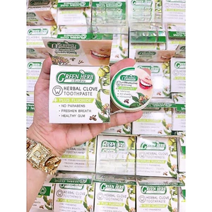 Kem Trắng Răng GREEN HERB Thái Lan 25gr tặng Bàn Chải đánh răng