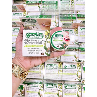 Kem Trắng Răng GREEN HERB Thái Lan 25gr tặng Bàn Chải đánh răng