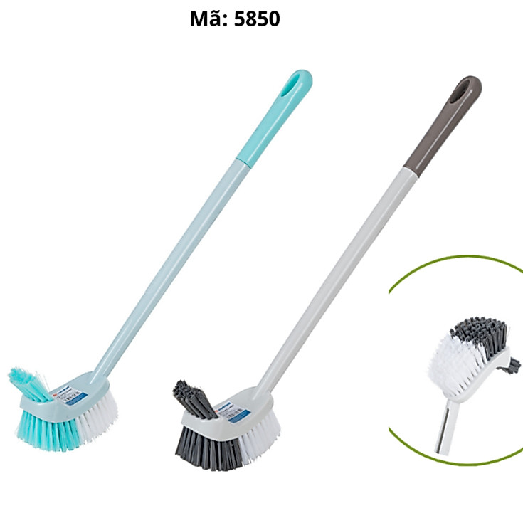 Bàn chải vệ sinh bồn cầu, Cây cọ toilet 2 đầu Chính Hãng Việt Nhật (Mã 5850)