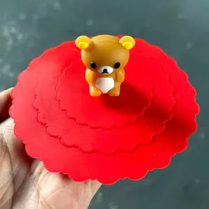Nắp Cốc Silicon Cấp Thực Phẩm Hoạt Hình Chống Bụi Đa Năng Nắp Bát Đa Năng Nắp Đa Năng 26.6.24