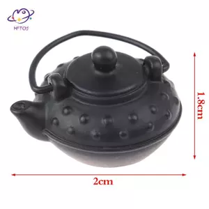HFTOY 1 Chiếc 1 / 12 Nhà Búp Bê Ấm Siêu Tốc Sắt Mô Phỏng Ấm Trà Đồ Chơi Mô Hình ~