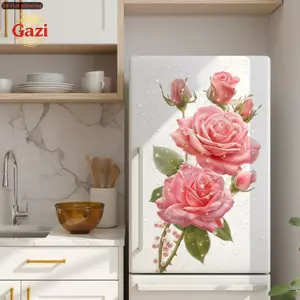 Đề can tủ lạnh hoa hướng dương tự dính Đề can tủ có thể tháo rời cho thiết bị nhà bếp Sử dụng trang trí [VN]