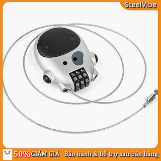 Khóa mật mã dây cáp thép mini chống trộm, Khóa Mật Khẩu, 3 Số, Dây Khóa Thép, Chống Trộm, Bảo Vệ