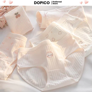Combo 5 Quần Lót Nữ Cotton Mềm Mại Thoáng Khí, Quần Chip Nữ Họa Tiết Đáng Yêu DOPICO L566