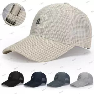 Mũ bóng chày lưới PYCOU, Mũ chống nắng khô nhanh, Chống tia cực tím thoáng khí thông thường Mũ che nắng có thể điều chỉnh Unisex