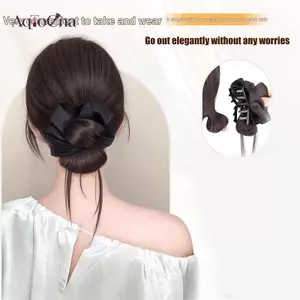 AqToCna Tổng Hợp Tóc Bun Móng Vuốt Kẹp Với Ruột Lớn Tóc Bun Đầu Tóc Giả Thời Trang Và Thanh Lịch Nữ Đầu Nụ Hoa Tóc Giả Phụ Kiện Tóc AqToCna