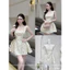HTT46 Đầm hai dây bi thắt dây lưng dáng xoè ngắn trẻ trung Đồ lót bảo hộ BYJOLIE