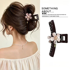 Ánh Sáng Sang Trọng Zircon Giả Ngọc Trai Lấy Kẹp Nữ 2026 Phong Cách Mới Pháp Cua Móng Vuốt Tóc