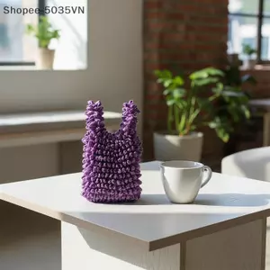 {AKIN} Túi Tote mua sắm Mini co giãn Thiết kế có thể gập lại co giãn để lưu trữ và vận chuyển liền mạch {a}
