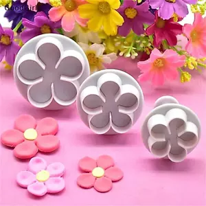 3 Dụng Cụ Cắt Bánh Quy Hoa DIY Hoa Hoa Bánh Fondant Khuôn Bánh VN
