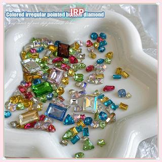 JRP 50 Chiếc Kim Cương Giả Móng Tay Nghệ Thuật Quyến Rũ Hình Đặc Biệt Mũi Nhọn-Bottom Đầy Màu Sắc Pha Lê Ngọc Cho Mặt Quần Áo Giày Trang Trí Đồ Dùng Làm Móng Tay JRP