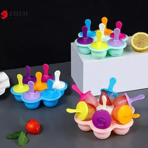 7 Lỗ DIY Kem Pops Khuôn Silicon Kem Bóng Máy Làm Bánh Popsicles Khuôn Trái Cây Cho Bé Lắc Tại Nhà Phụ Kiện Nhà Bếp Dụng Cụ VN