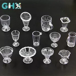 GHX 12 Chiếc Mini Cốc Kem Sundae Cốc Đồ Chơi Trang Trí Nhà Búp Bê Thu Nhỏ VN