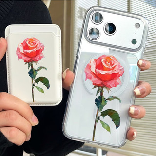 Tranh sơn dầu của vỏ bảo vệ họa tiết hoa hồng cho iPhone 11 12promax 13pro15pro 15promax 14 14promax 14pro 16 pro max 16 plus 17 17promax