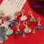 SAMO 1 Túi Bảo Quản Trang Sức, Móc Thổ Cẩm Phong Cách Trung Hoa Ví Đựng Tiền Xu, Hoa Bền Thêu Vintage Túi Tua Rua Túi Quà Tặng Túi Dây Rút