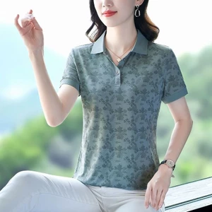 Áo thun ngắn tay mới 2026 dành cho nữ, Áo polo mỏng cổ tròn đa năng thời trang mùa hè
