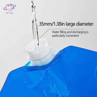 Túi đựng nước gấp gọn HFTOY 5/10L có vòi dành cho xe đạp, du lịch và cắm trại, làm từ nhựa dày