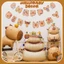 Set Bóng Sinh Nhật Capybara Cho Bé – Trang Trí Tiệc Siêu Dễ Thương Tông Nâu – Tặng Số Tuổi, Phụ Kiện