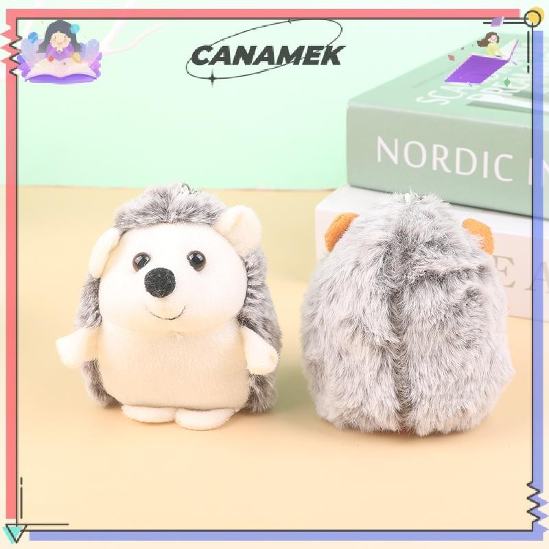 CANAMEK Dễ Thương Nhím Sang Trọng Hoạt Hình Động Vật Mặt Dây Chuyền Mềm Nhồi Bông Búp Bê Móc Khóa Ba Lô Túi Ô Tô Móc Khóa Nhẫn Trang Trí Trẻ Em Quà Tặng CSF