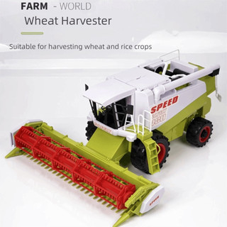 Mô hình xe tải Harvester HARRIETTLO, Đồ chơi máy kéo trang trại chống rơi có thể di chuyển, Đồ chơi xe lái xe quán tính kỹ thuật Đồ chơi xe tải trang trại mô phỏng cao Đồ chơi trẻ em