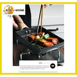 Chảo trứng Tamagoyaki Nhật Bản - Chảo trứng tráng bằng thép Carbon chống dính Anodized cứng
