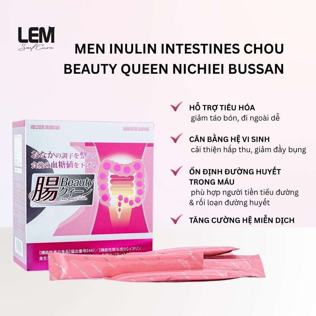Men Inulin Intestines Chou Beauty Queen Nichiei Busan - Hỗ Trợ Tiêu Hóa ...