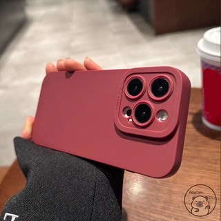 Tương Thích Cho iPhone 16e 16 15 14 Plus 13 Mini 12 11 Pro XS Max Ốp Điện Thoại Đơn Giản Màu Đen Trắng Rượu Vang Đỏ Nâu Mờ Vỏ Mềm