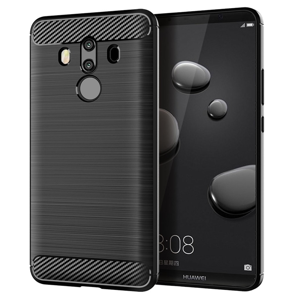 Ốp điện thoại TPU dễ thương Huawei Mate 10 Pro Armor bằng sợi Carbon Ốp điện thoại silicon mềm Huawei Mate10 10Pro