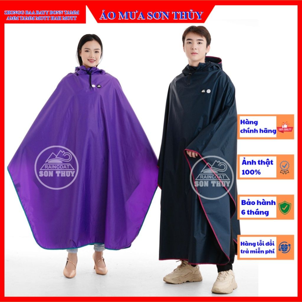 (K27) Áo mưa không kính, không lỗ xỏ gương K27 chính hãng Sơn Thủy, áo mưa siêu nhẹ thời trang cao cấp  aomuasonthuyhn