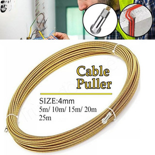 Dây Mồi Luồn Dây Ống Ghen – Cáp Lụa 4mm Có Bi Tròn Đầu Bánh Xe – Dây Thép Hợp Kim Chống Gãy Dài 5m 10m 15m