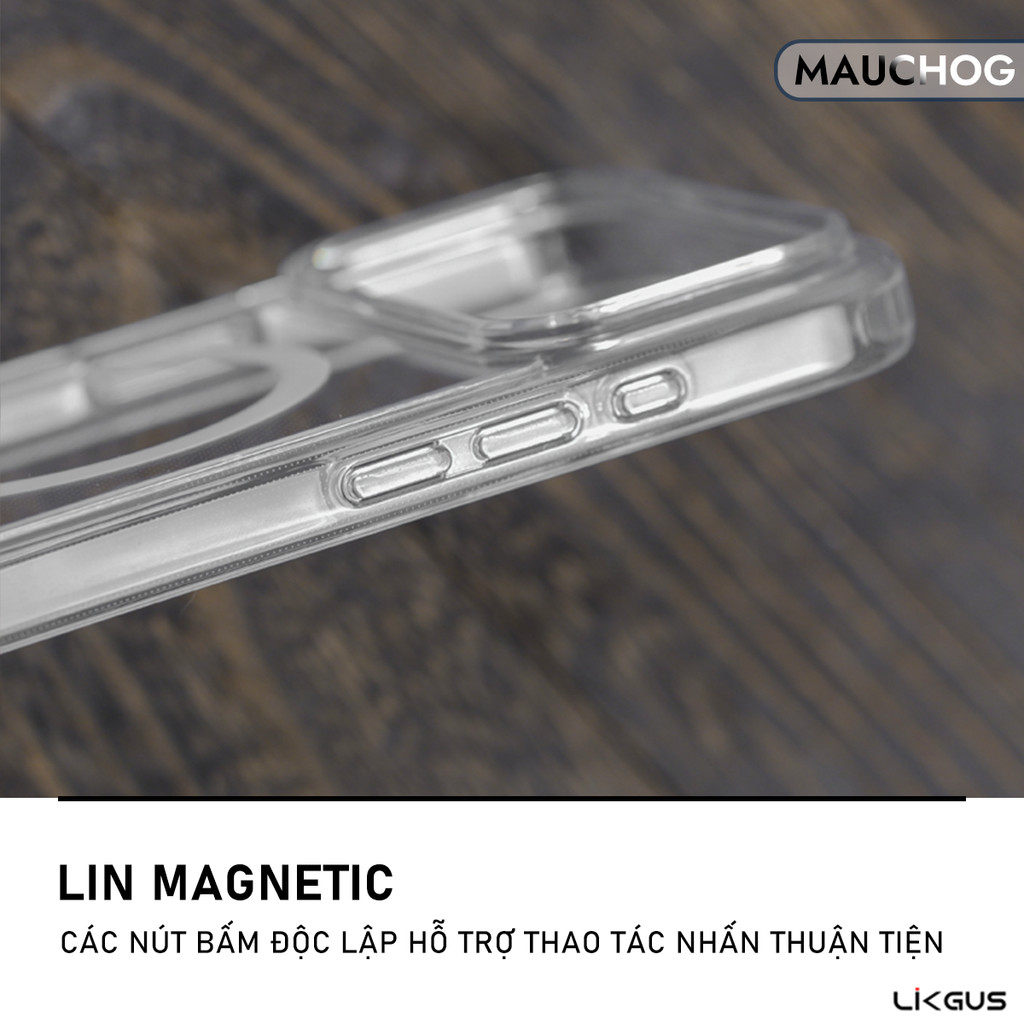 Ốp Trong Suốt Likgus Hỗ Trợ Sạc Không Dây Từ Tính Cho Điện Thoại iPhone 17 Pro Max 16 15 14 13 12