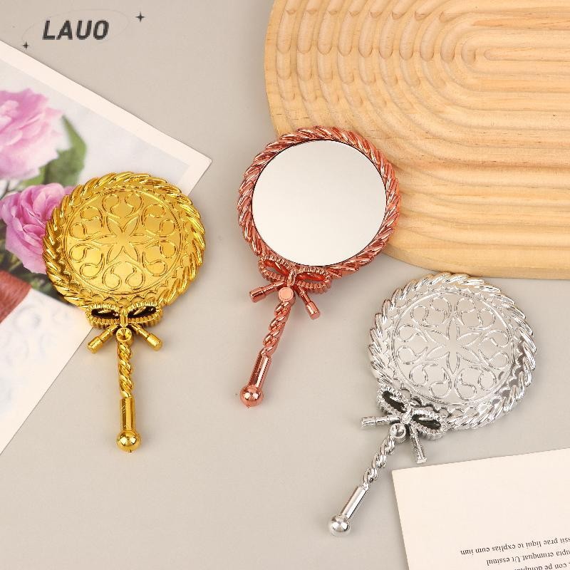 Springevenstar Di Động Vintage Cầm Tay Gương Trang Điểm Cầm Tay Vòng Gương Mỹ Phẩm Phong Cách Châu Âu Cao Quý Tòa Án Cổ Gương Dụng Cụ Làm Đẹp Springevenstar