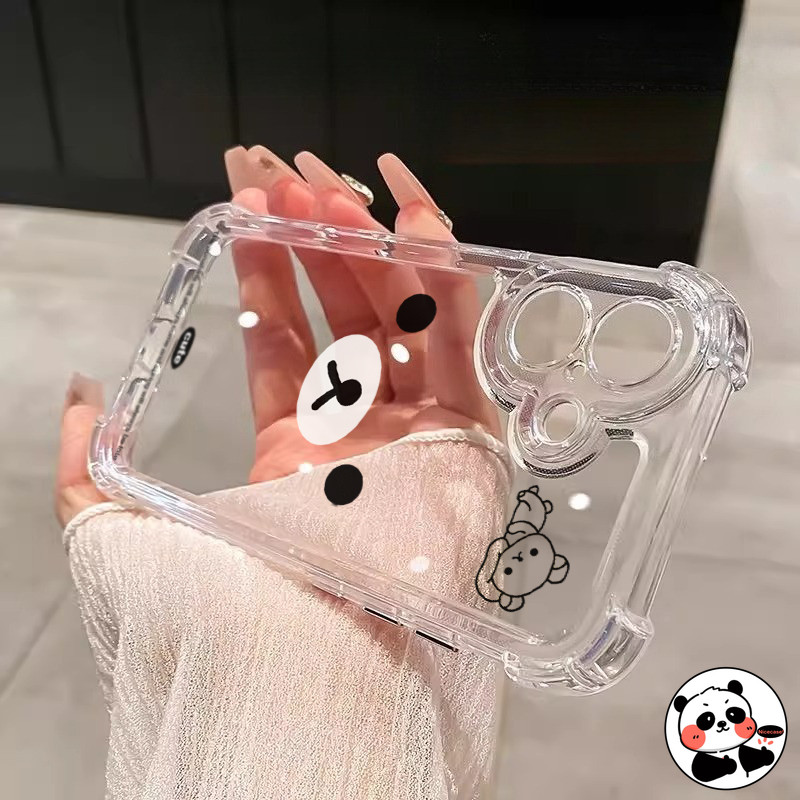 Vỏ Túi Khí Rilakkuma Dễ Thương Cho Samsung Galaxy J8 J7 J6 J5 J3 Pro J4 J2 Core Prime A9 A6 Plus A7 2018 A5 A3 2017 A8s A6s Vỏ Trong Suốt Phim Hoạt Hình Gấu Mềm Vỏ Điện Thoại