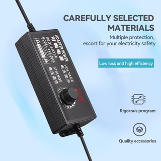LOOKSHOW 3V-12V 24V 36V 2A 3A 5A Có Thể Điều Chỉnh AC Adapter Nguồn Biến Áp Cao Kết Nối Với DC Nữ Cá Sấu Kẹp L3R4
