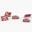 5A Rhodolite Màu Hình Chữ Nhật Cubic Zirconia 15 / 30 Chiếc 3x5mm ~ 8x10mm Rời CZ Đá Trang Sức DIY