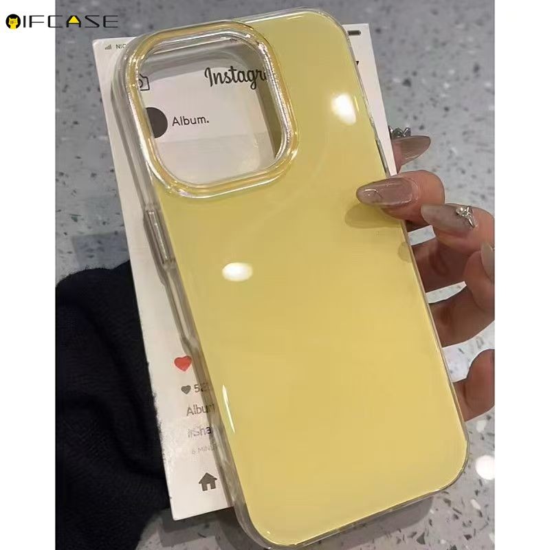 Ốp Lưng Hàn Quốc Cho Redmi Note 14 13 12 11 Pro Plus 12 Turbo 9 9T Turbo 4 3 A5 A4 A3 Pro A2 A1 Vỏ Điện Thoại Màu Trơn Đơn Giản Trắng Vàng Hồng Vỏ Cứng Ốp Lưng