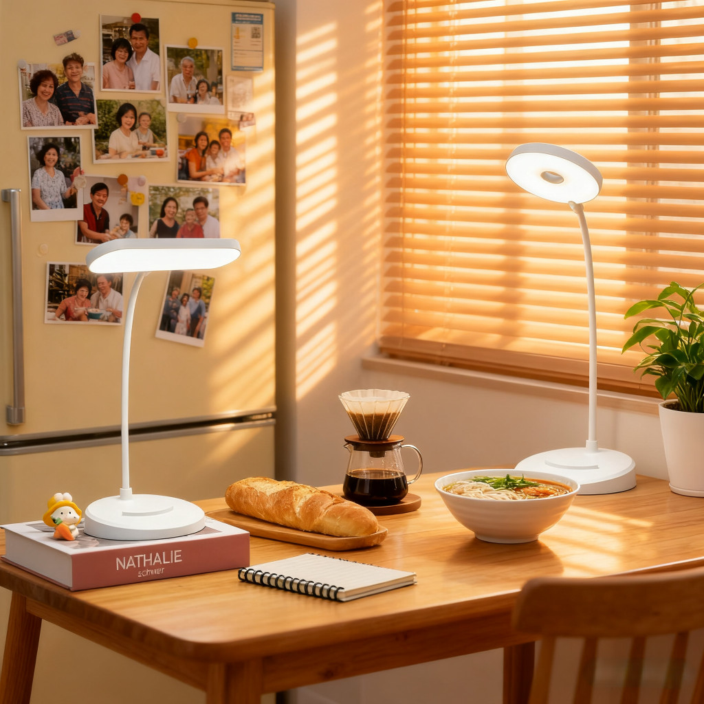 Đèn Học Chống Cận Cao Cấp Bảo Vệ Thị Lực, Đèn Để Bàn LED Chiếu Sáng Phòng Ngủ/Ký Túc Xá, Đèn Học Sinh Có Thể Sạc Điện Thoại