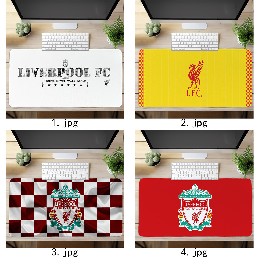 Câu lạc bộ bóng đá Liverpool Logo Mouse Pad In nghệ thuật Bàn phím máy tính Bàn phím (60x30cm / 80x40cm)