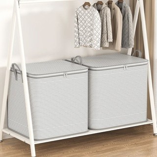 Thùng đựng quần áo DWELLCO, Khóa kéo đôi có tay cầm Túi đựng chăn, Vải không dệt chống bụi có thể tái sử dụng Túi đóng gói di chuyển dung tích lớn tại nhà