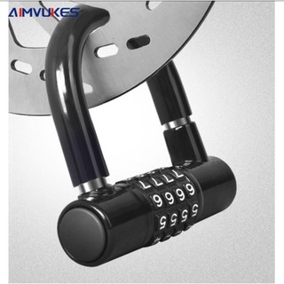 AIMVUKES Ổ khoá số, khoá 4 số chữ U HD loại cao cấp, an toàn chống trộm, bảo mật cao, có thể thay đổi mật mã
