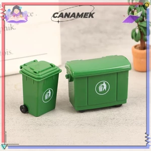 CANAMEK Bộ 1:12 Nhà Búp Bê, mô hình thùng rác vệ sinh, phụ kiện mô phỏng, quà tặng trẻ em