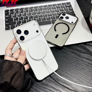 [JLK] Ốp từ tính trong suốt siêu mỏng cho iPhone 17Air 17 ProMax 16 15 14 Plus 13 12 Pro Max 16E Vỏ PC cứng trong suốt