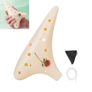 Nhựa cầm tay Ocarina với 12 lỗ ngón tay tiện dụng để chơi thoải mái trong bài học buổi hòa nhạc hoặc du lịch
