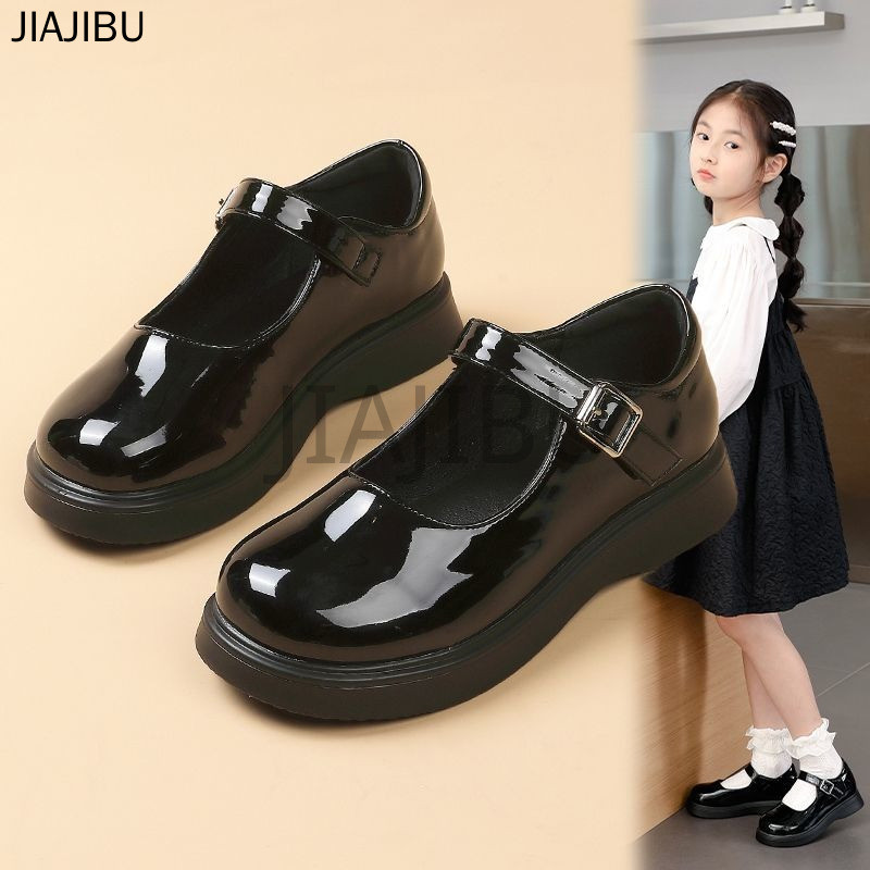 Giày Công Chúa Cosplay Đế Mềm Kiểu Pháp Dễ Thương Dành Cho Bé Gái Giày Da Lolita Đầu Tròn Chống Trượt Phong Cách Anh Màu Đen Đi Học Korean Fashion Kids Platform Mary Jane Doll Shoes Giày Bệt Trơn Màu Phong Cách Nhật Bản Cổ Điển