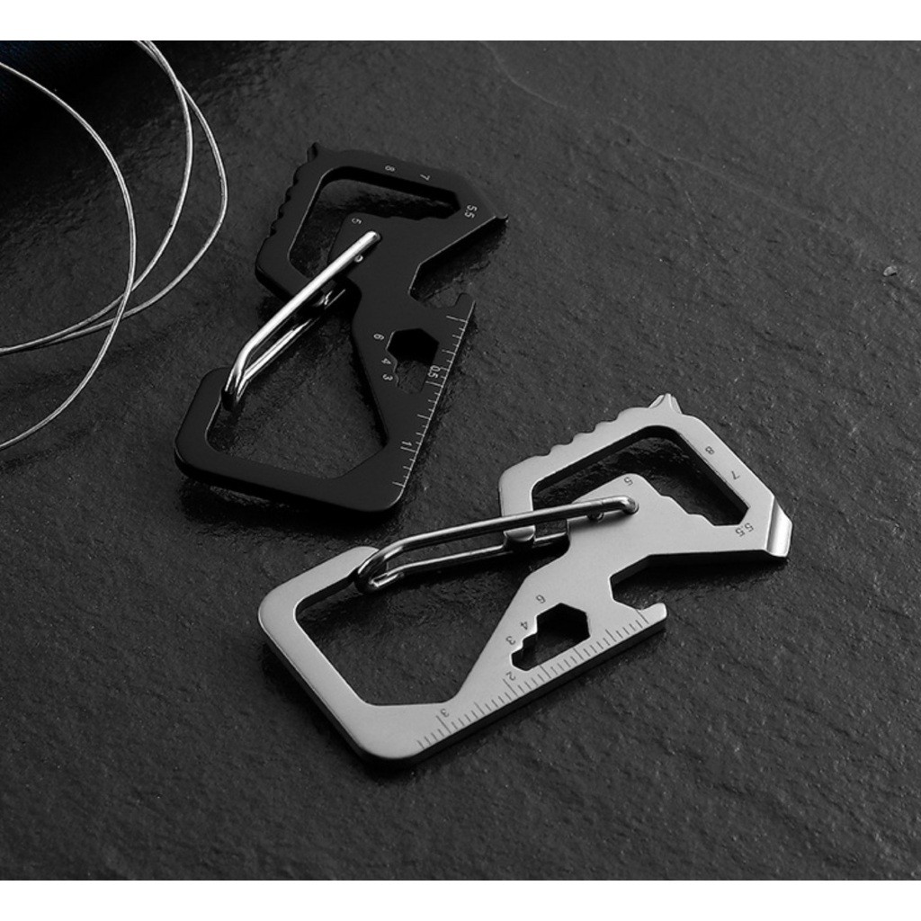Móc khóa EDC carabiner đa năng 13 trong 1