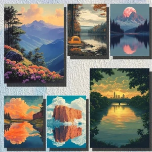 Áp Phích Sơn Tự Nhiên Tranh Canvas Cảnh Rừng Và Hoang Dã Thực Vật Nghệ Thuật Trang Trí Tường Nhà Canvas Poster