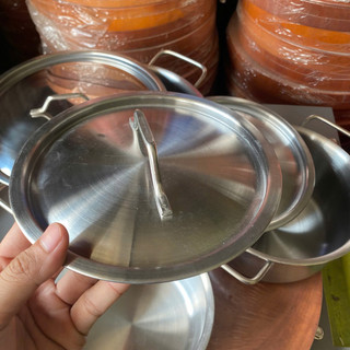 [Hàng Thanh Lý] Bộ 3 nồi inox chống gỉ cao cấp gồm 3 nồi 16, 18, 24cm